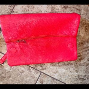 Red clutch purse